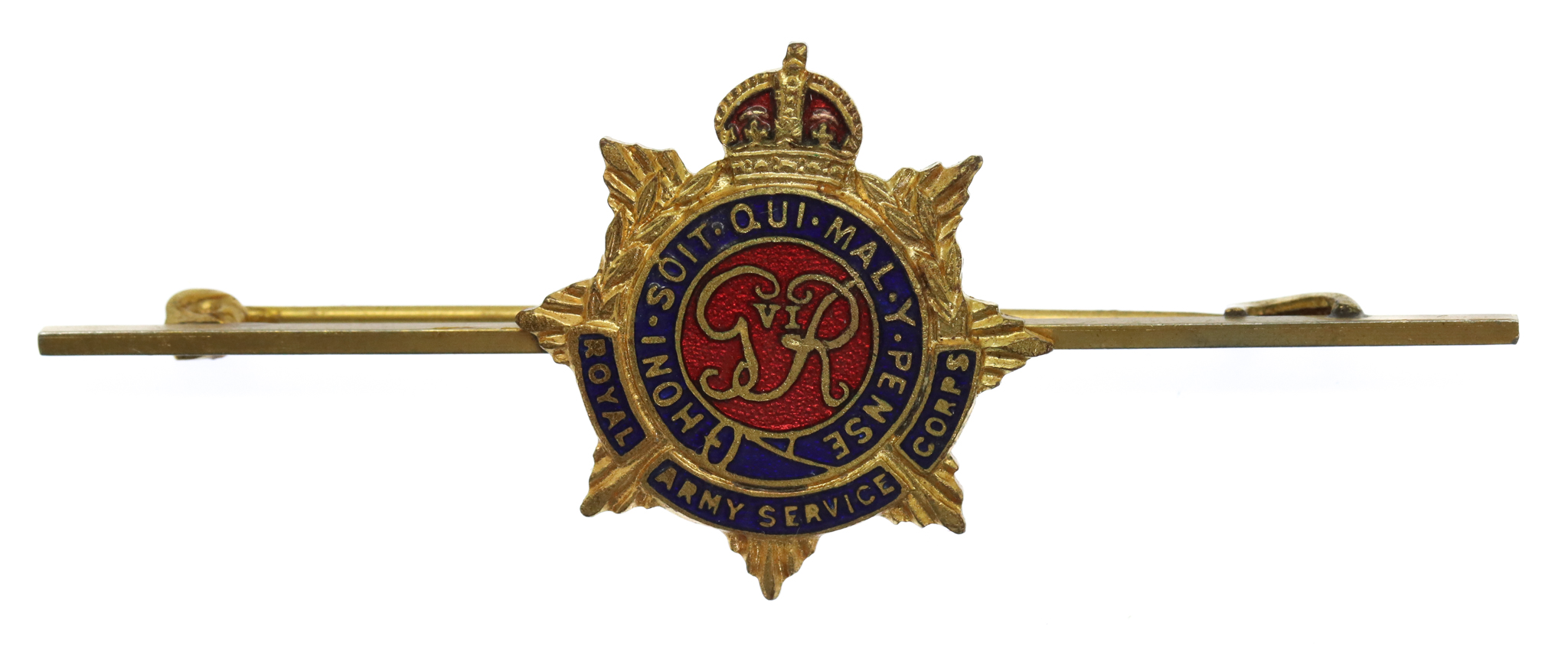 George VI Royal Army Service Corps (R.A.S.C.) Enamelled Sweetheart Brooch/Tie Pin