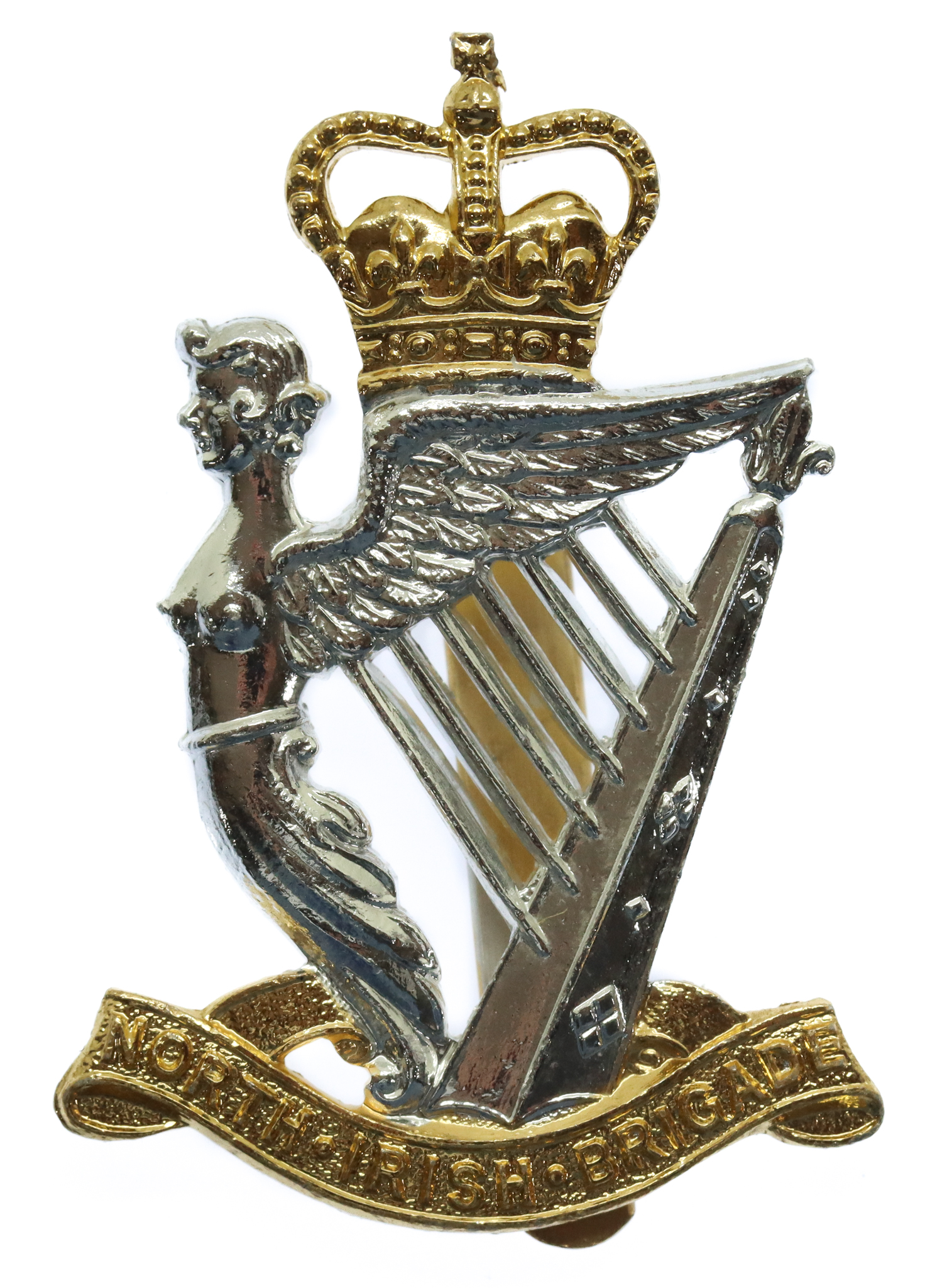 North Irish Brigade Anodised (Staybrite) Cap Badge