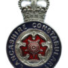 Lancashire Constabulary Enamelled Cap Badge - Queen's Crown