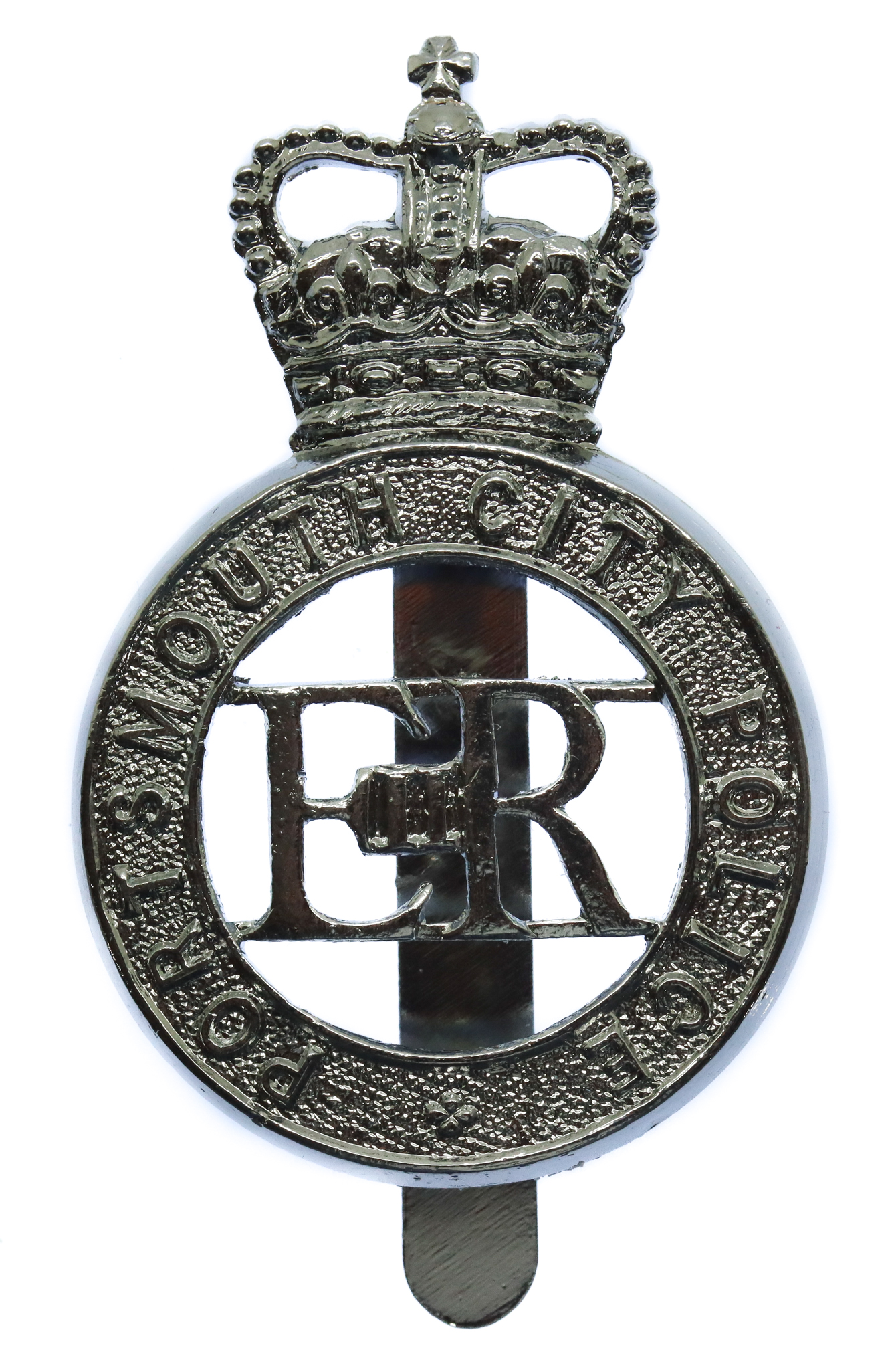 Portsmouth City Police Cap Badge - Queen's Crown