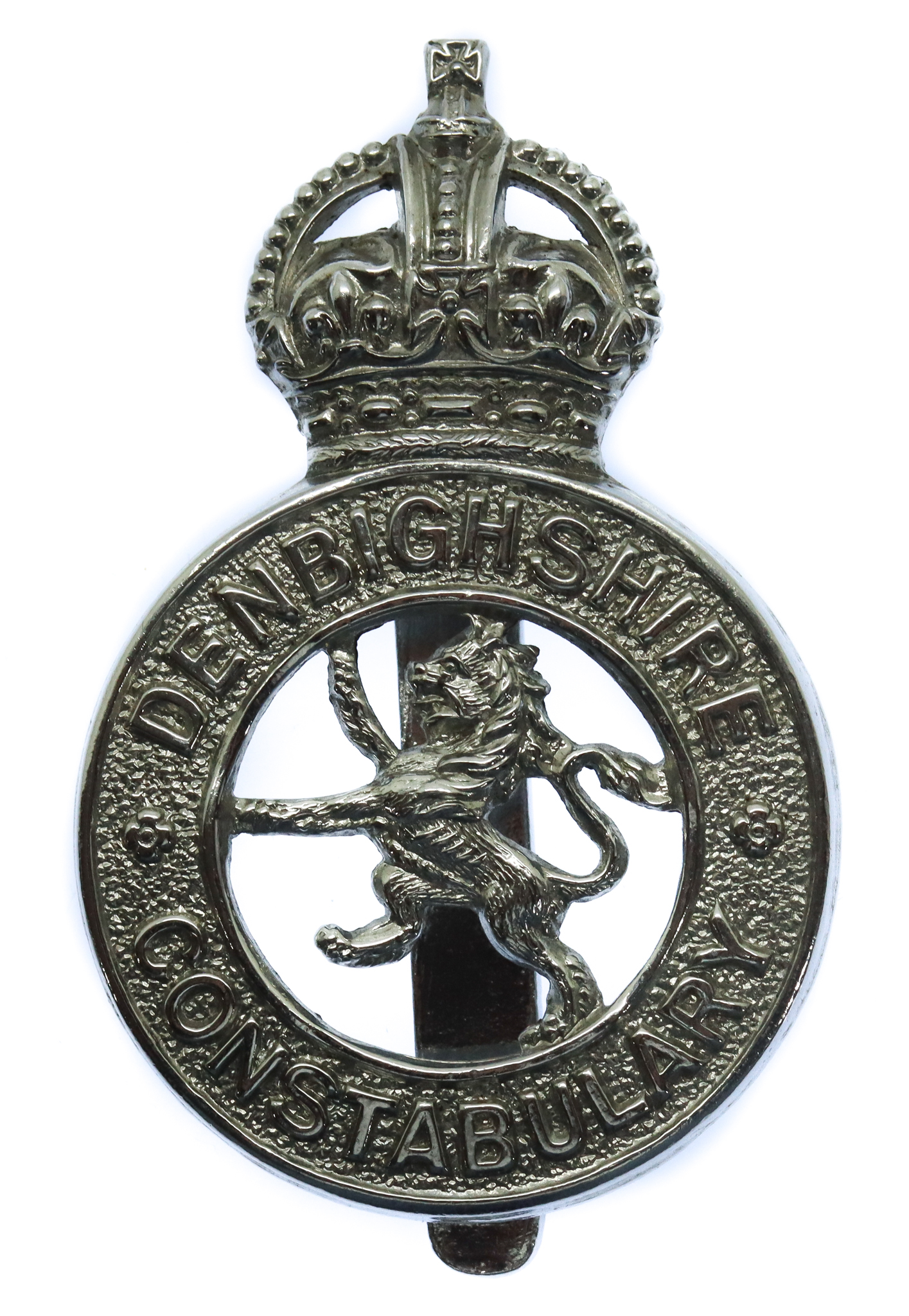 Denbighshire Constabulary Cap Badge - King's Crown