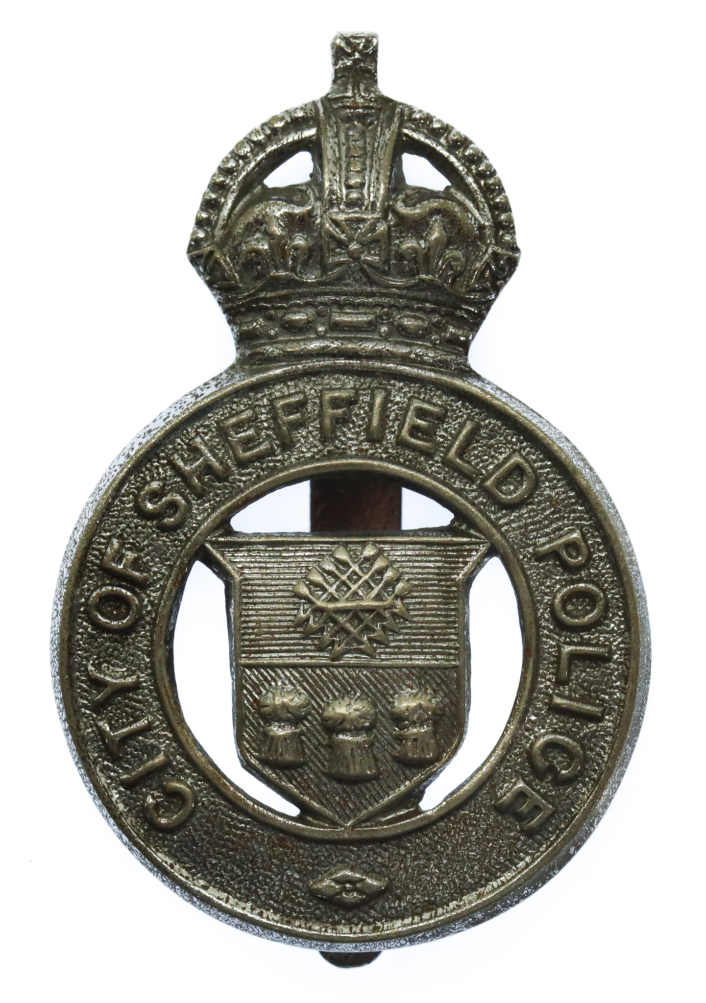 Sheffield City Police Cap Badge - King's Crown