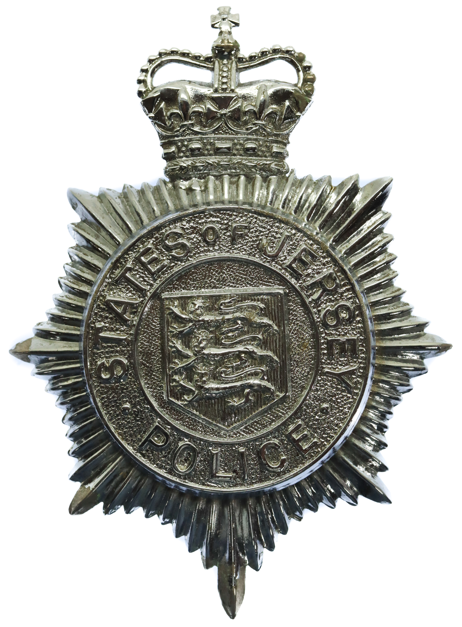 States of Jersey Police Helmet Plate - Queen's Crown