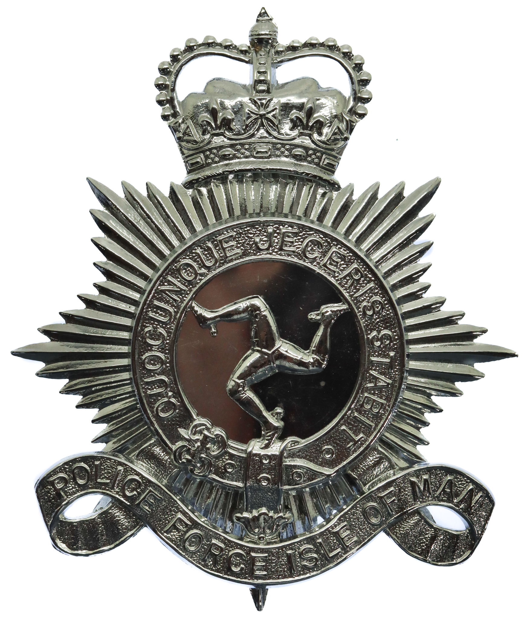 Isle of Man Constabulary Helmet Plate - Queen's Crown
