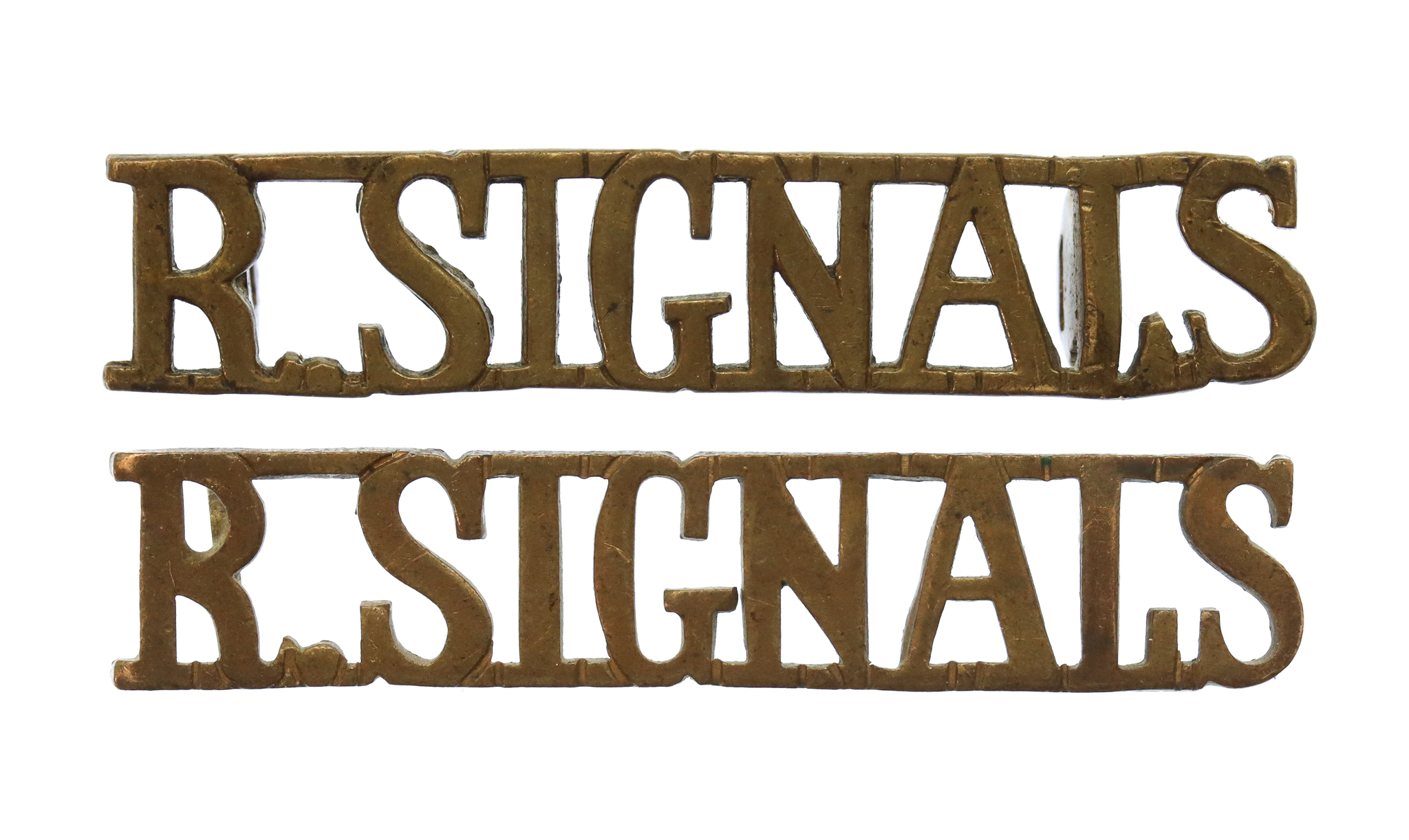 Pair of Royal Corps of Signals (R.SIGNALS) Shoulder Titles
