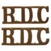 Pair of Royal Defence Corps (R.D.C.) Shoulder Titles
