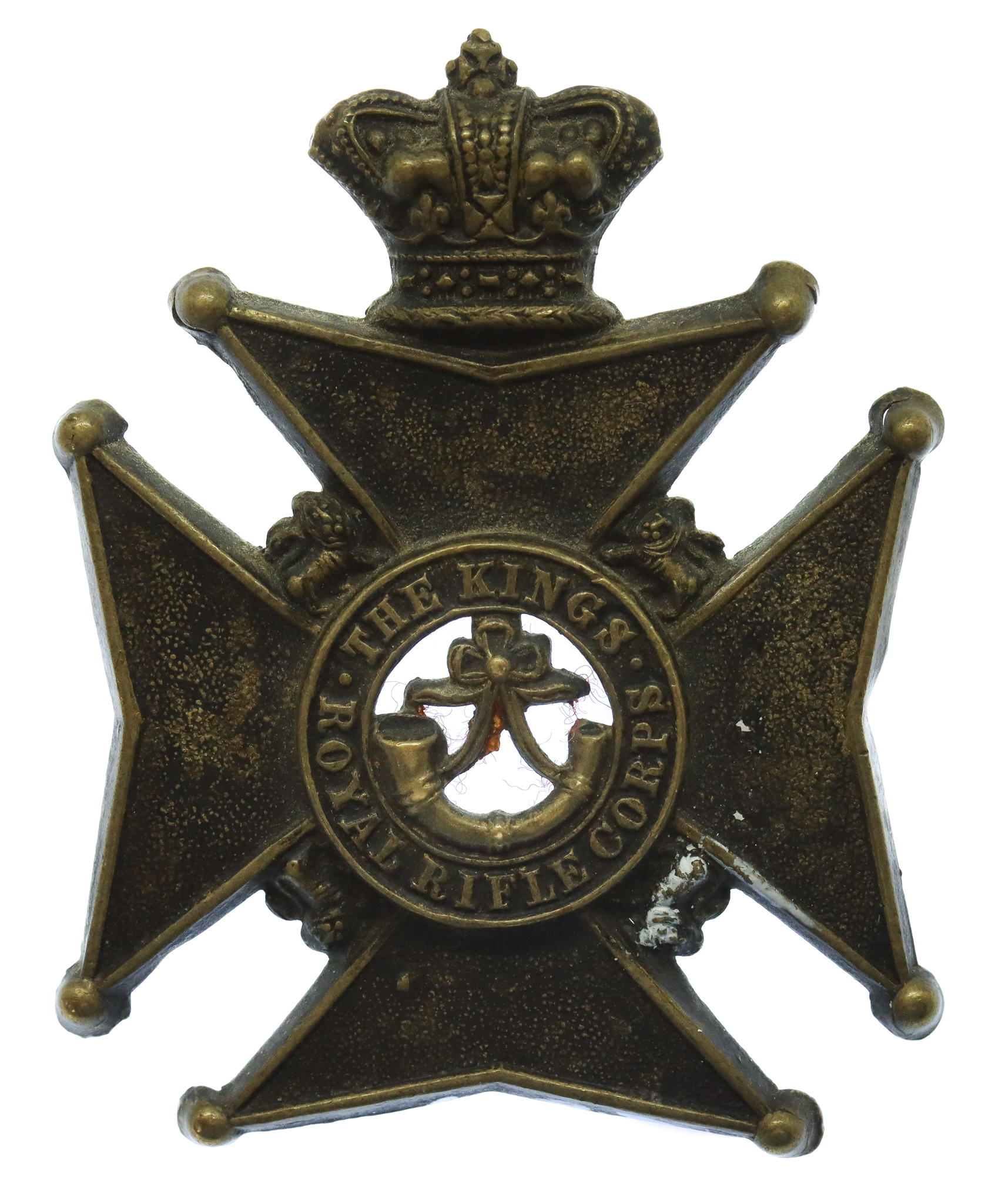 Victorian King's Royal Rifle Corps (K.R.R.C.) Militia Glengarry Badge