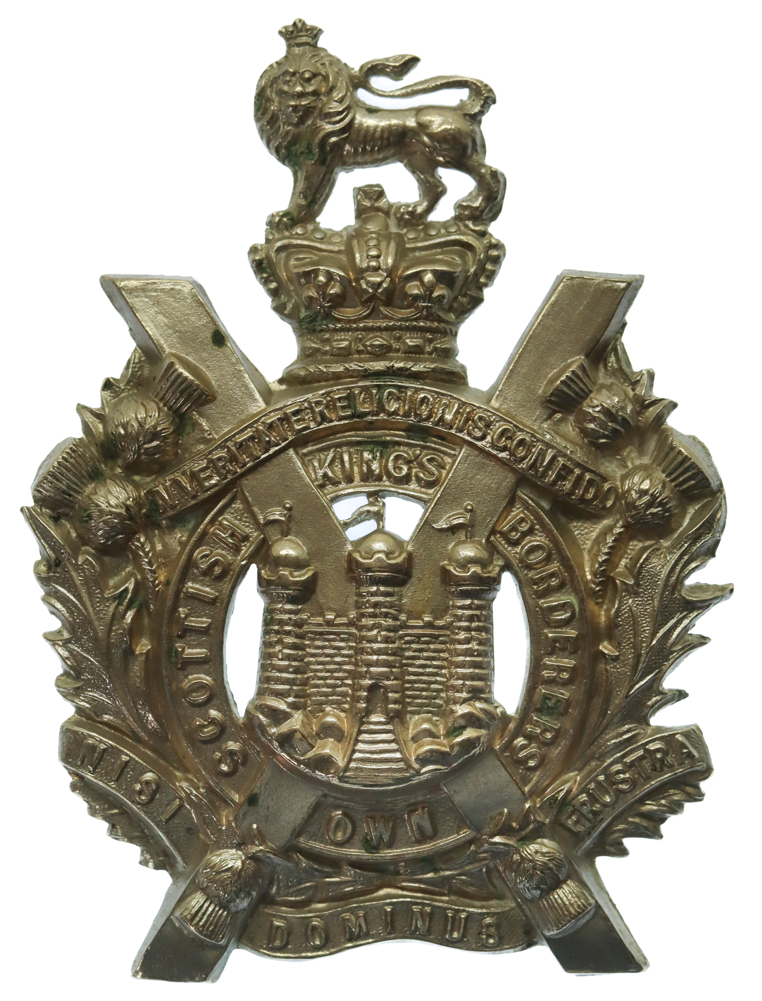 Victorian King's Own Scottish Borderers (K.O.S.B.) Helmet Plate Centre