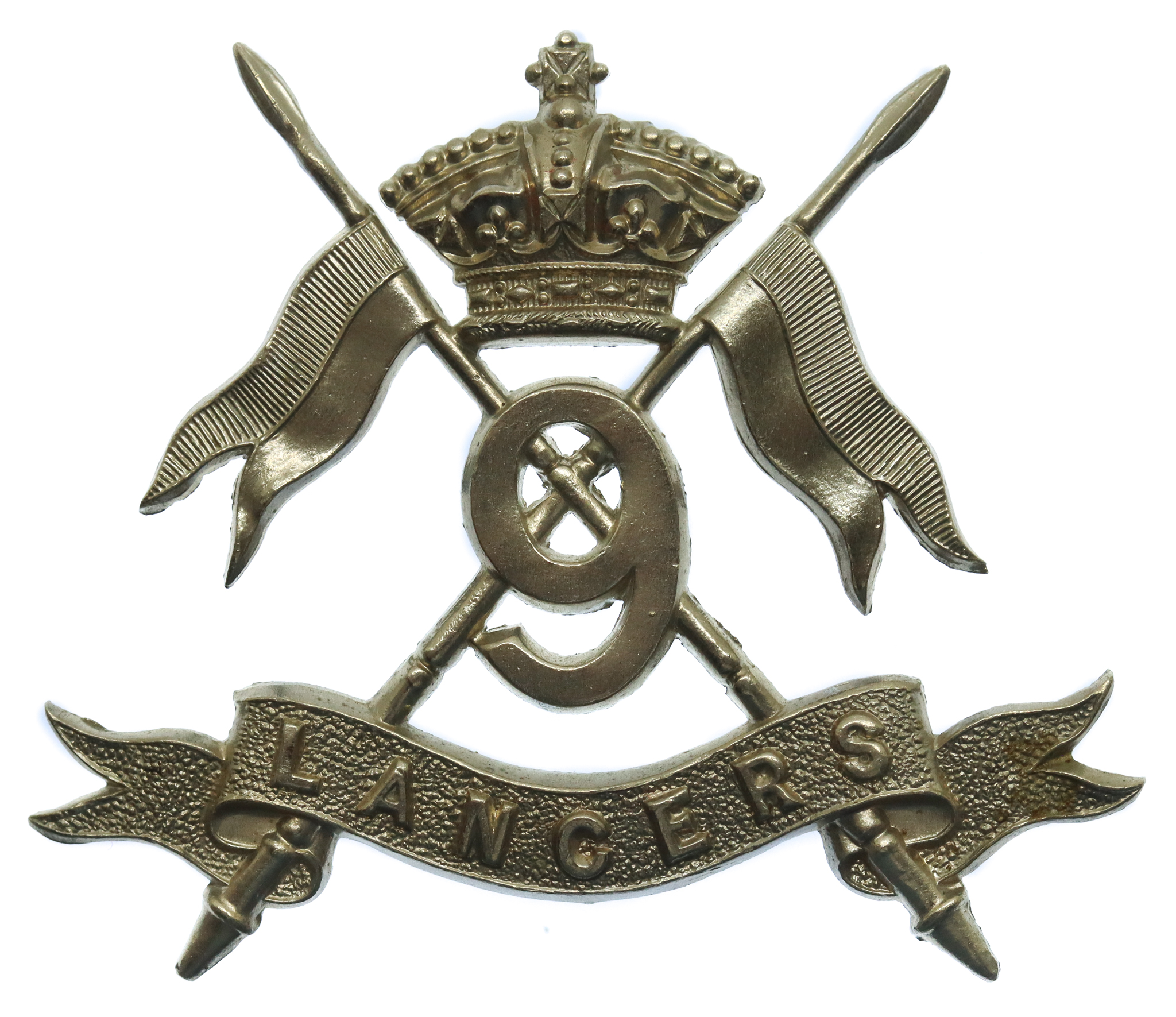 Victorian 9th Queen's Royal Lancers Cap Badge (c.1896-1901)