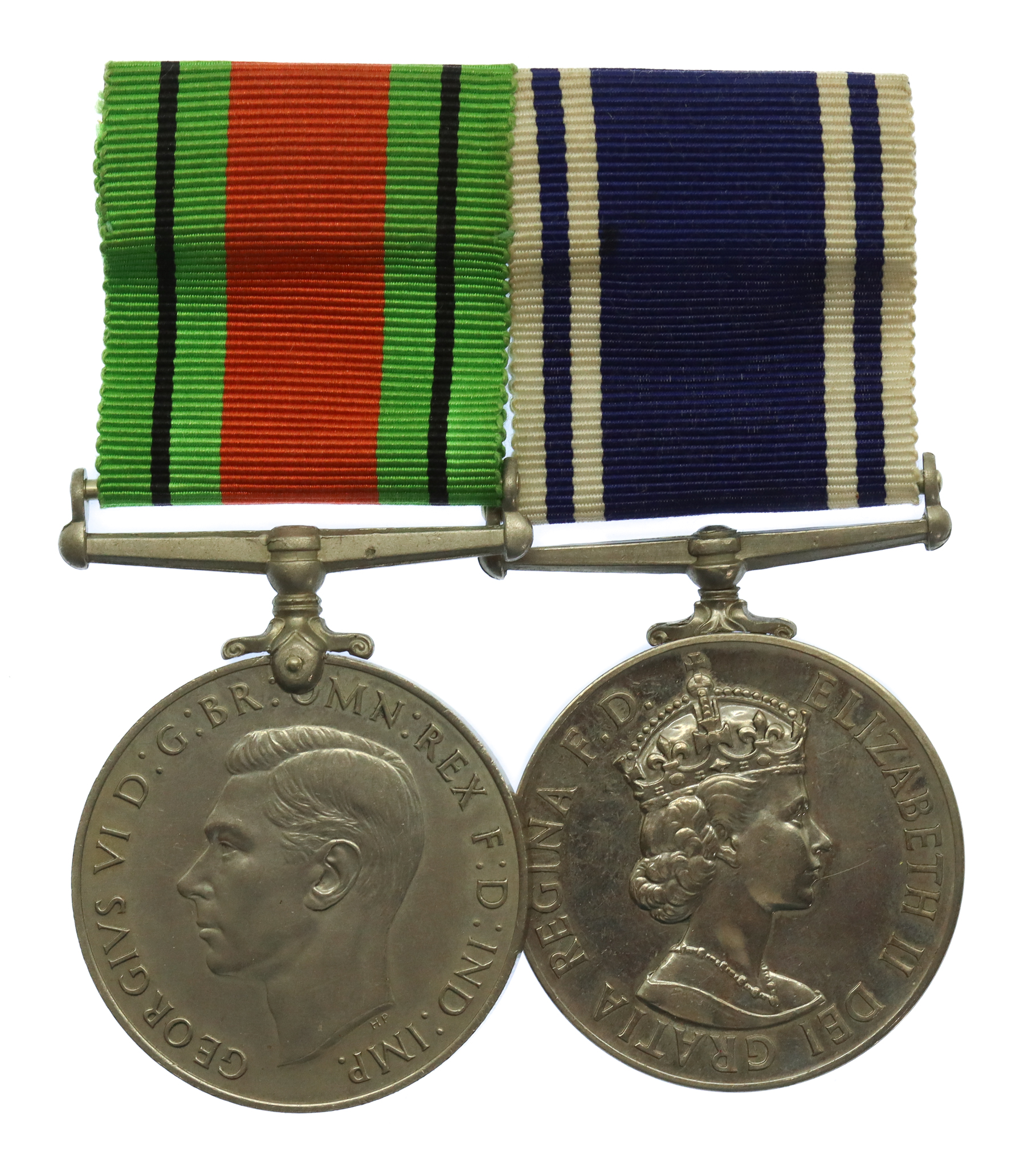 WW2 Defence Medal and Elizabeth II Police Long Service & Good Conduct Medal Pair - Sergt Harry R.W. Brookes, Windsor Borough Police