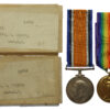 WW1 British War & Victory Medal Pair with Boxes of Issue - Pte. H. Rhodes, Durham Light Infantry