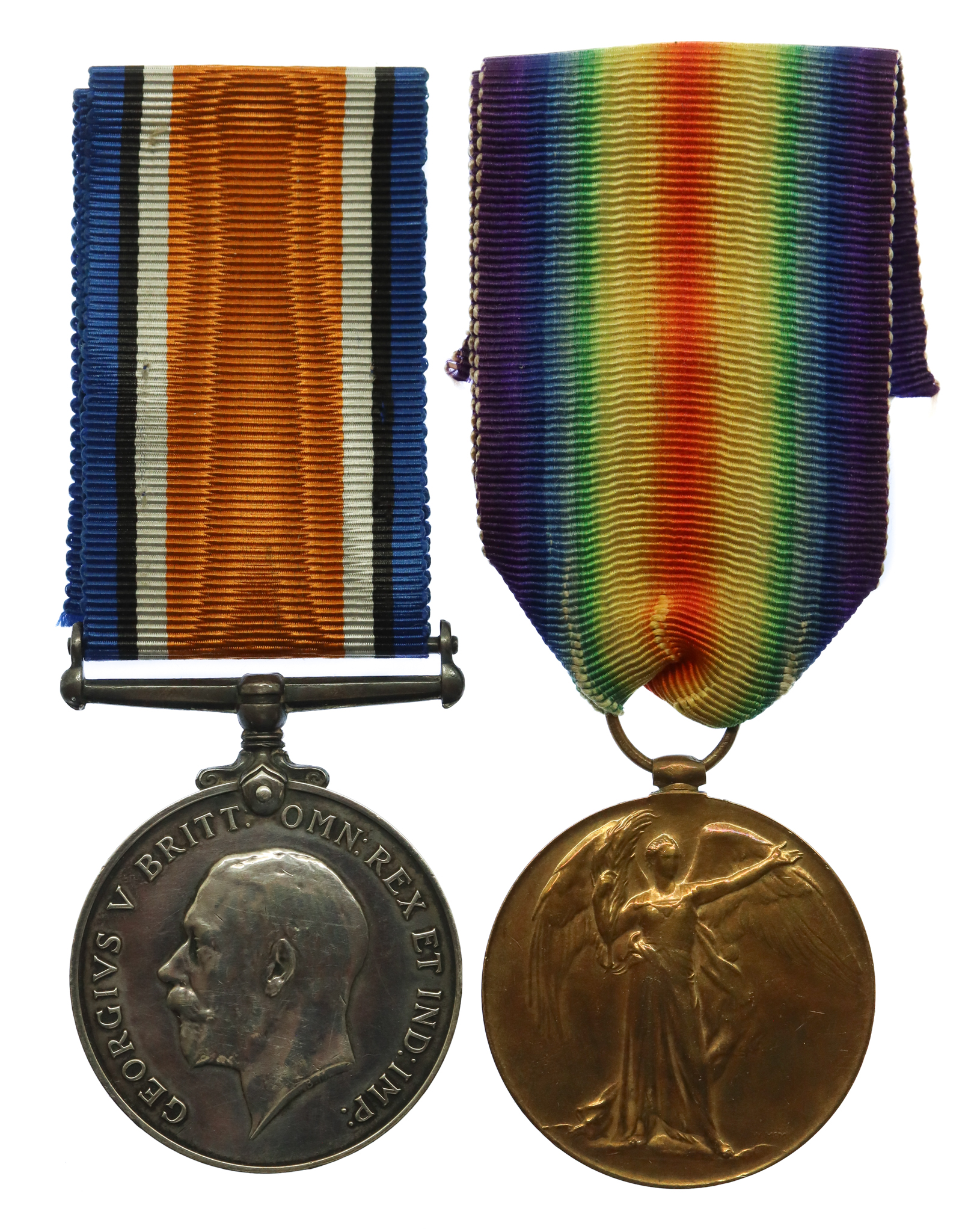 WW1 British War & Victory Medal Pair - Pte. J. Scott, Bedfordshire Regiment