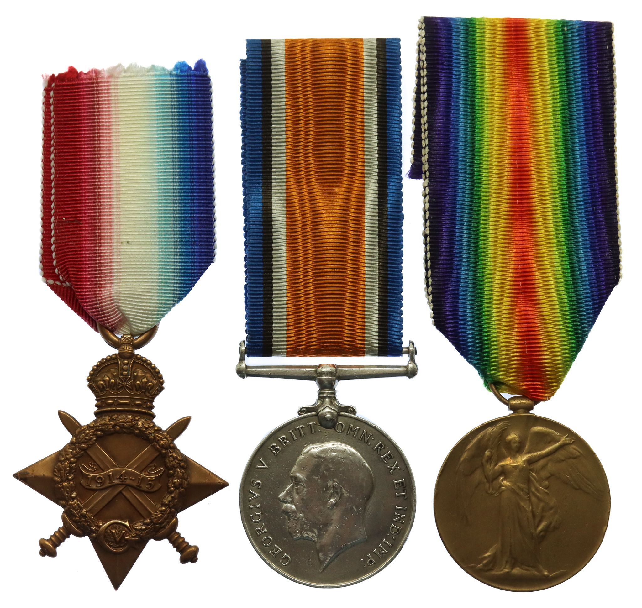 WW1 1914-15 Star Medal Trio - Pte. A. Knight, Cameron Highlanders