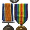  WW1 British War & Victory Medal Pair with Silver War Badge - Pte. C.W. Jebson, Machine Gun Corps - Wounded