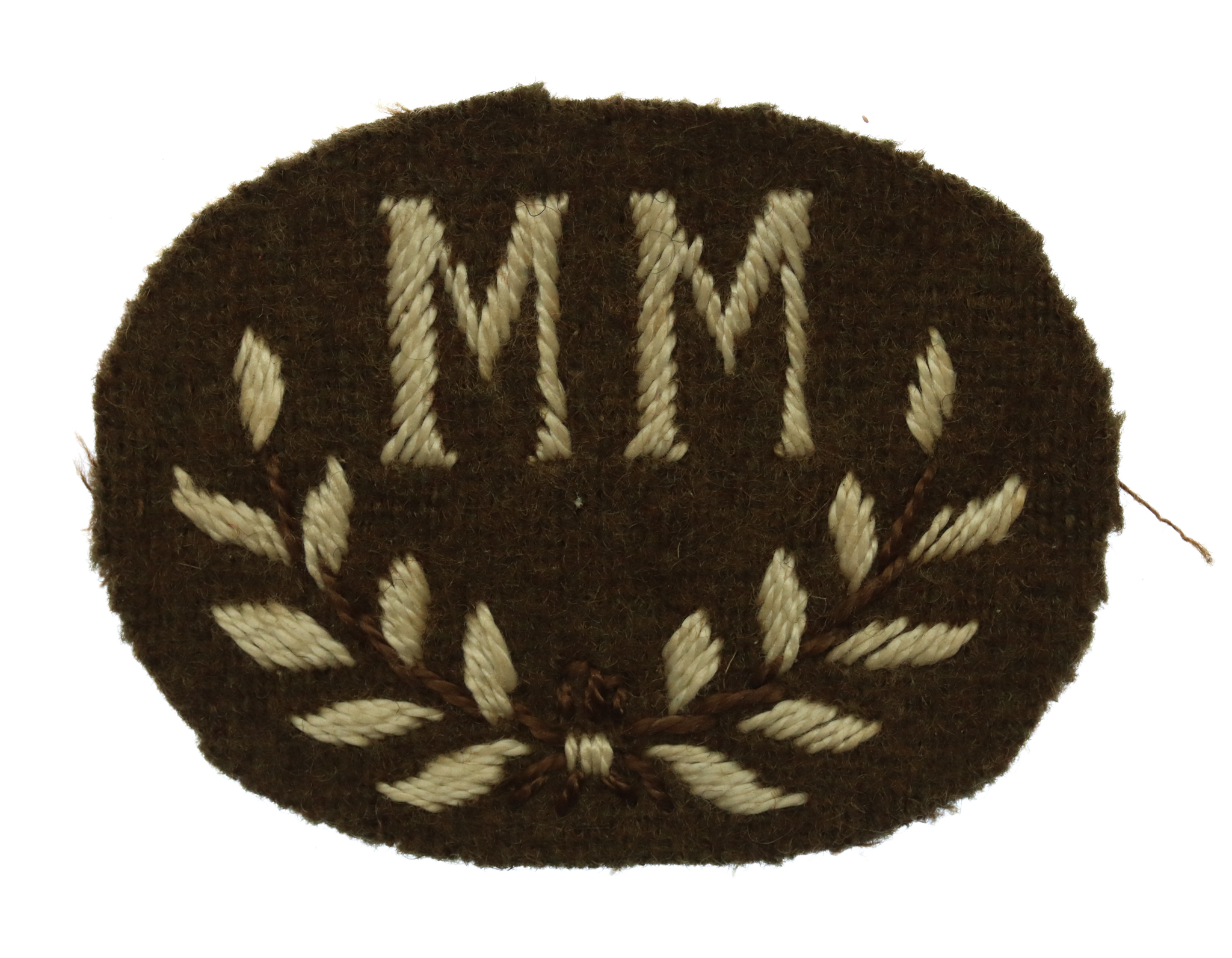British Army Medium Mortarman (MM) Cloth Proficiency Arm Badge