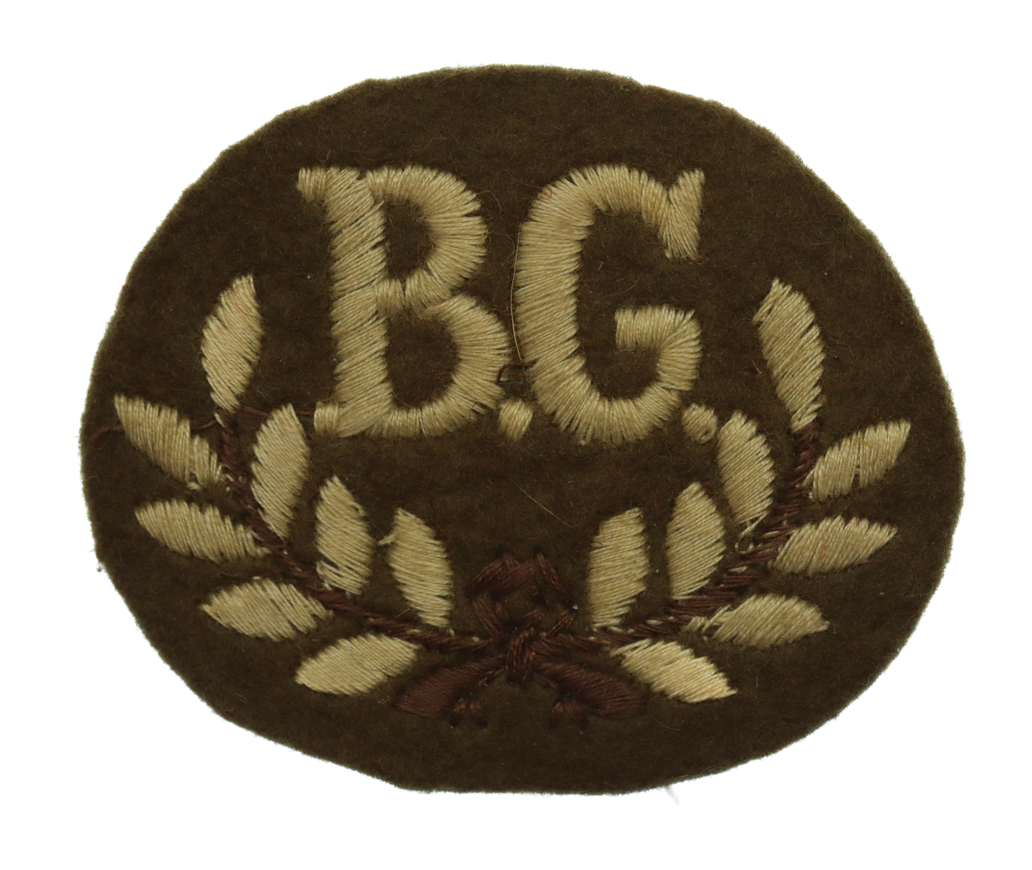 British Army Bren Gunner (B.G.) Cloth Proficiency Arm Badge