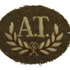 British Army Anti-Tank Gun Layer (A.T.) Cloth Proficiency Arm Badge