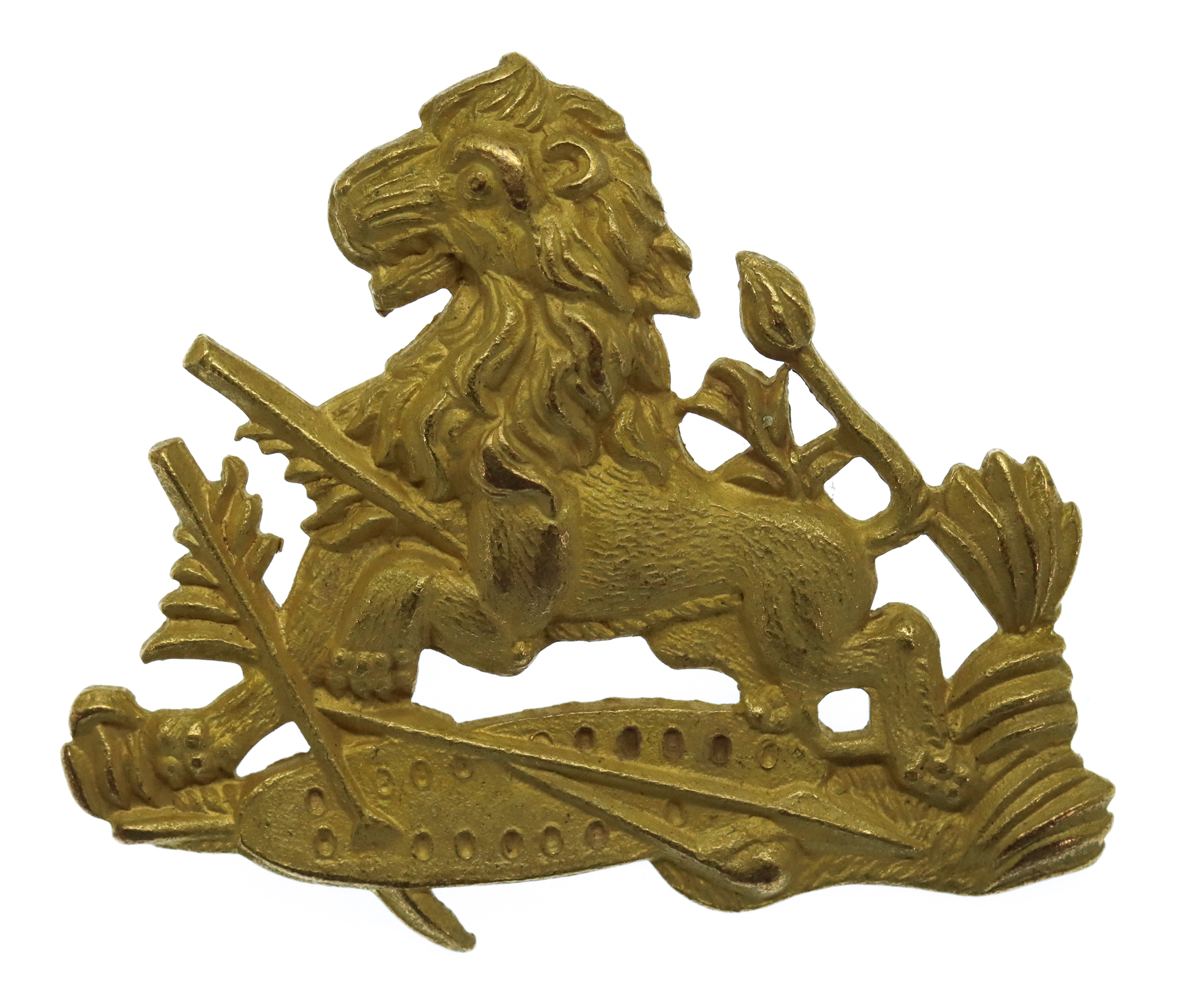Rhodesia British South Africa Police Gilt Cap Badge/Helmet Plate (c.1949-1971)