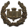 Gibraltar Police Silvered Wreath Helmet Plate