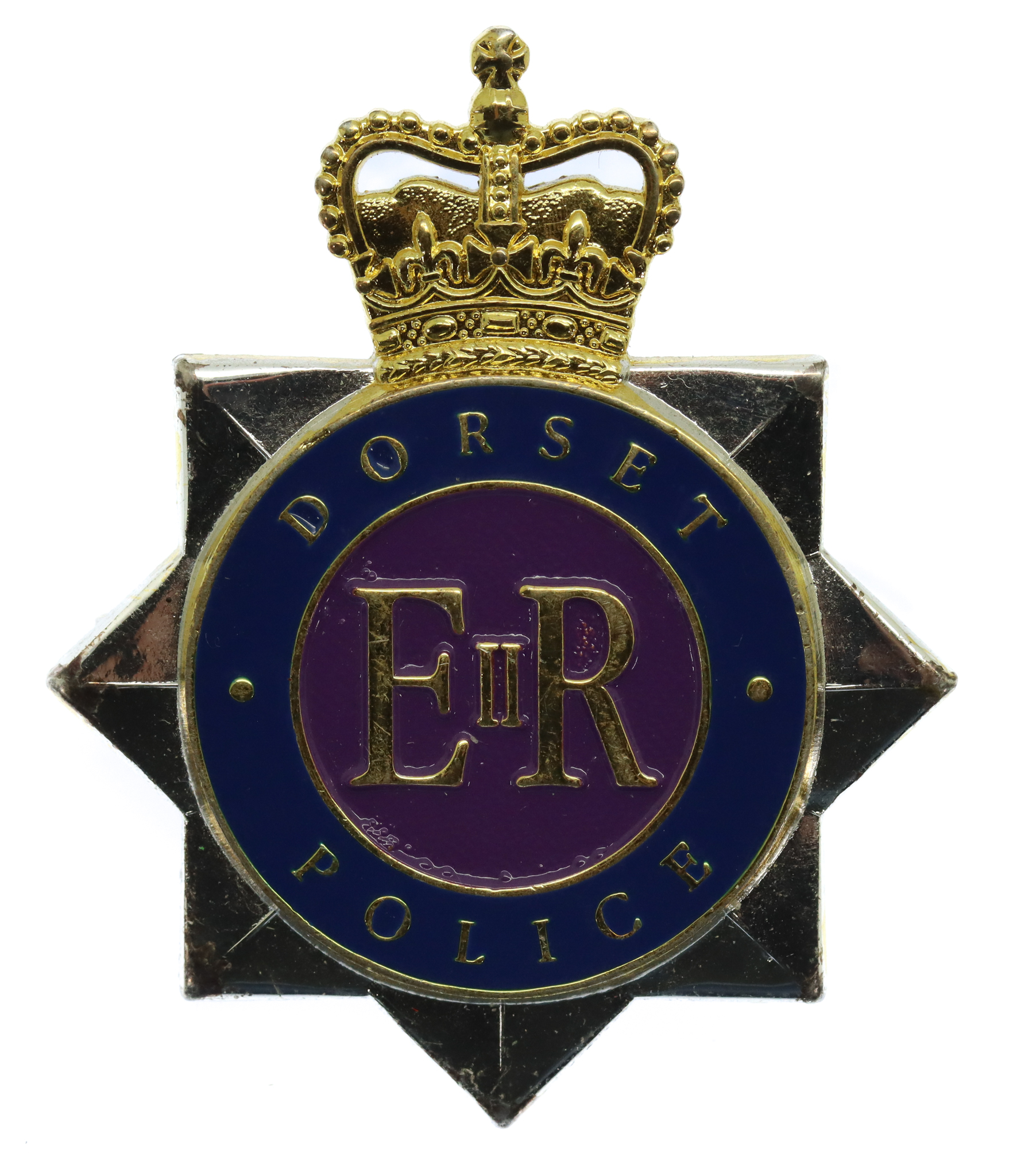 Dorset Police Enamelled Cap Badge - Queen's Crown