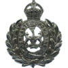 Newcastle-Upon-Tyne City Police Chrome Wreath Cap Badge - King's Crown