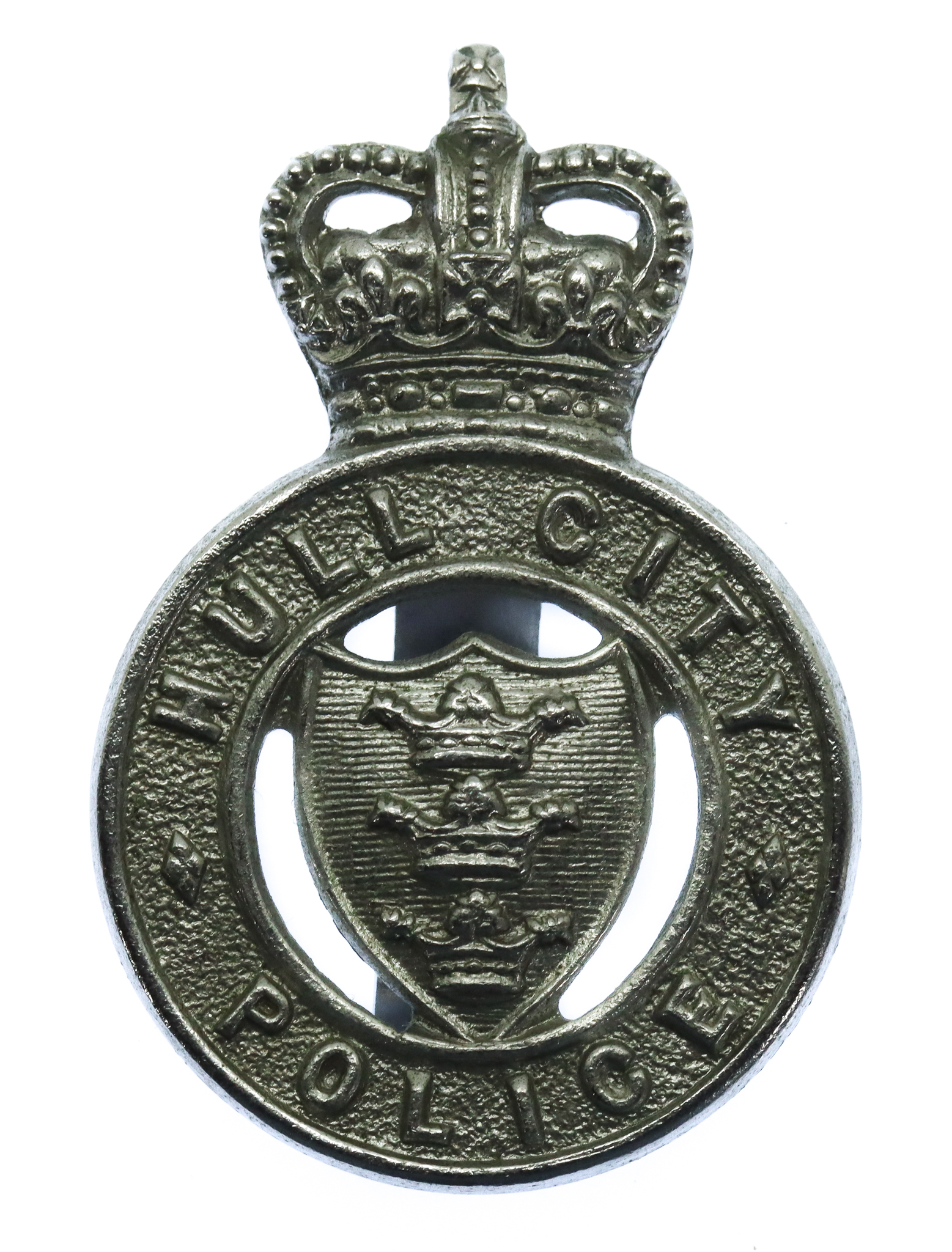 Hull City Police Cap Badge - Queen's Crown
