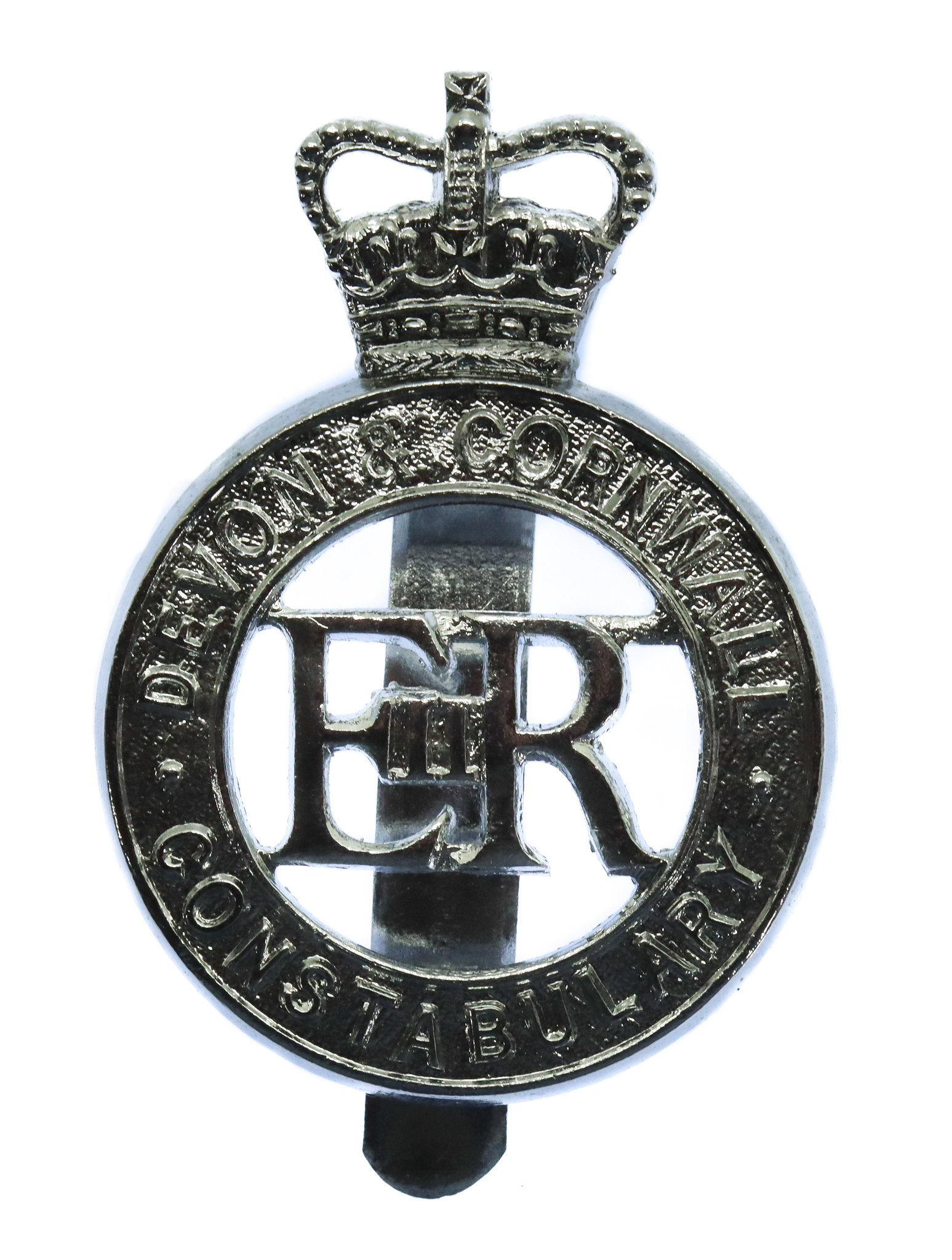 Devon & Cornwall Constabulary Cap Badge - Queen's Crown
