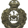 Newcastle-Upon-Tyne City Police White Metal Wreath Helmet Plate - King's Crown