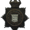 Dorset Constabulary Black Helmet Plate - King's Crown