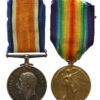 WW1 British War & Victory Medal Pair - Pte. A.G.P.T. Johnston, 9th Bn. Manchester Regiment
