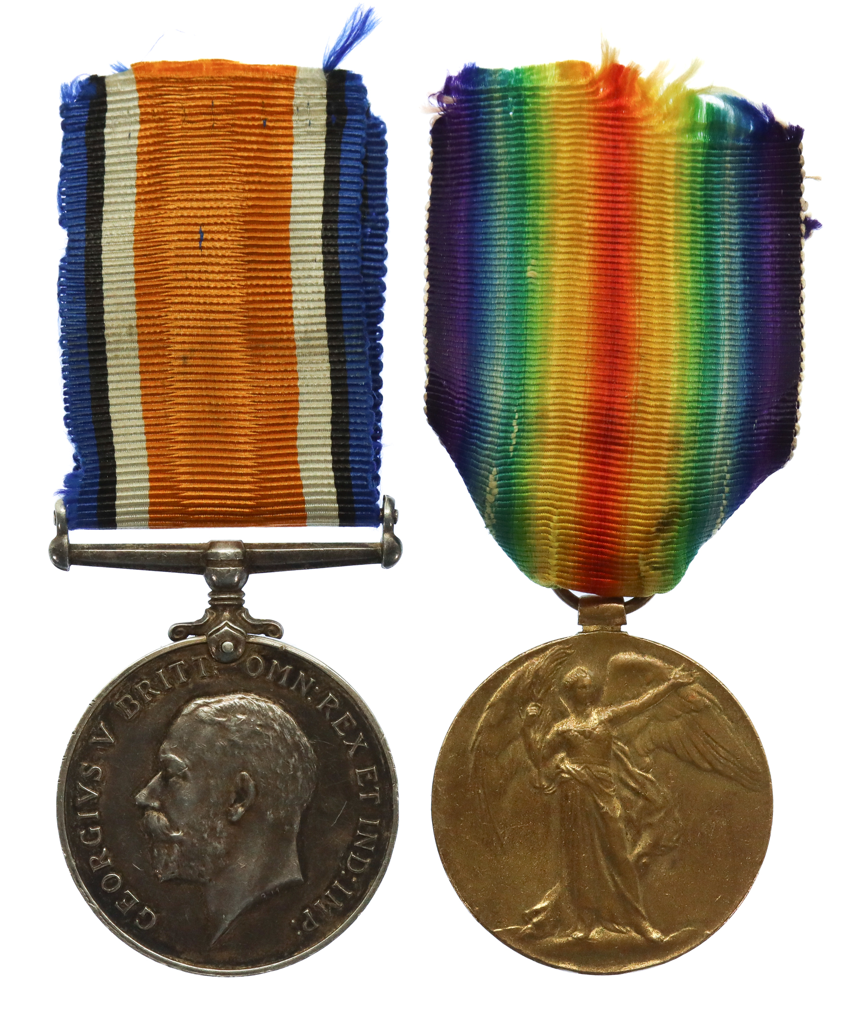 WW1 British War & Victory Medal Pair - Pte. A.G.P.T. Johnston, 9th Bn. Manchester Regiment