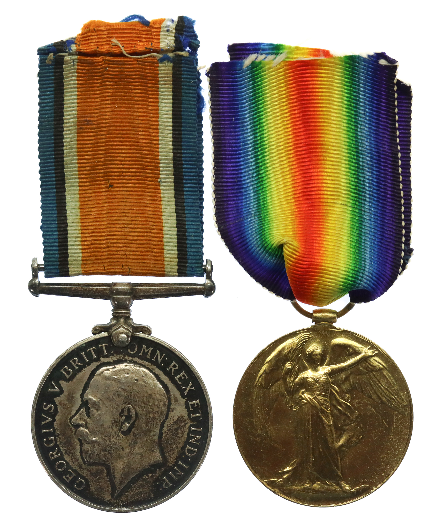 WW1 British War & Victory Medal Pair - Pte. F. Cobb, King's Royal Rifle Corps