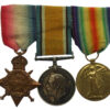WW1 1914 Mons Star Medal Trio - Pte. G. Holmes, West Yorkshire Regiment