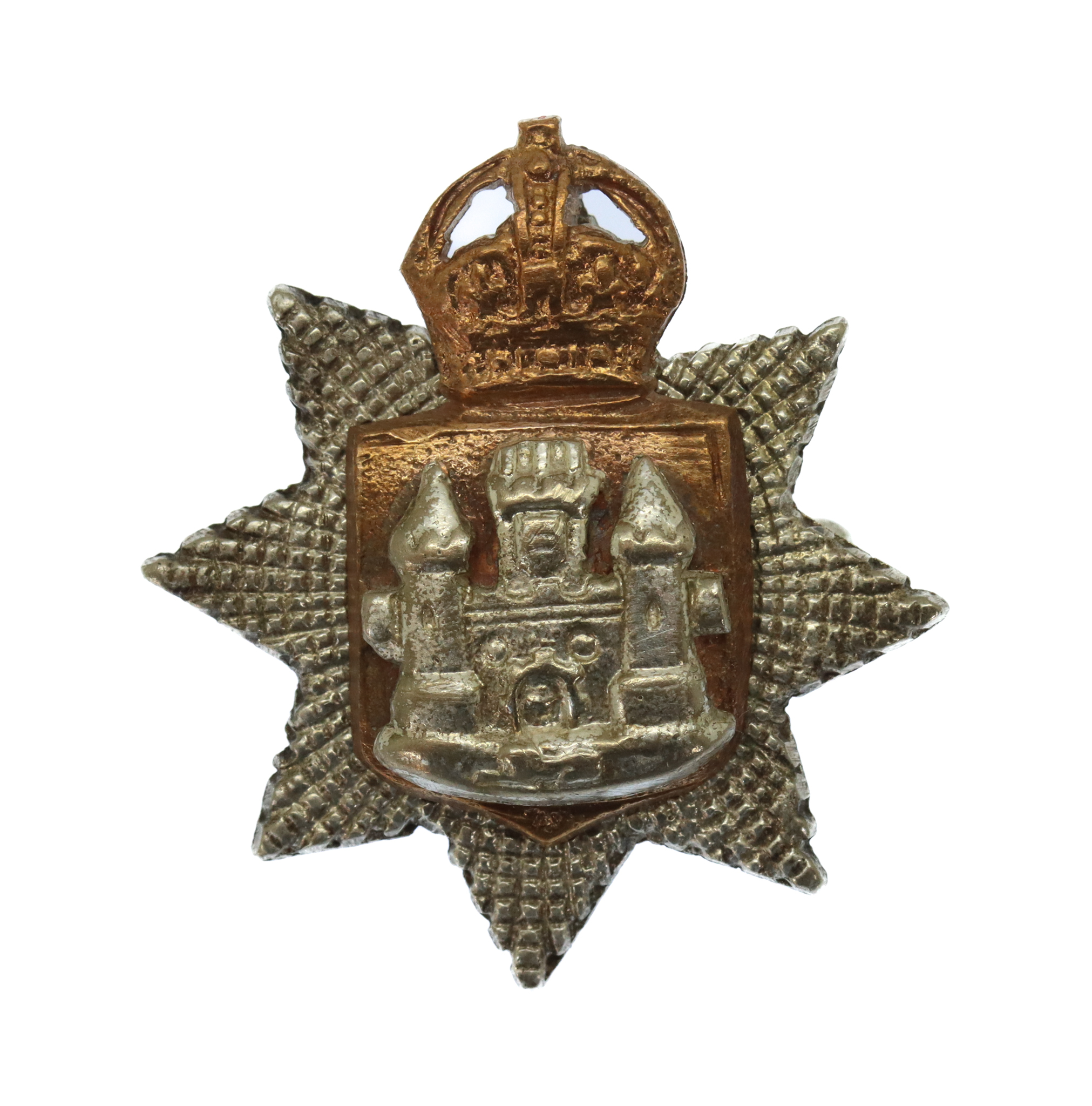 East Surrey Regiment Officer's Dress Collar Badge - King's Crown