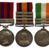 1854 India General Service Medal (Clasp - Sikkim 1888), Queen's South Africa Medal (4 Clasps) and King's South Africa Medal (2 Clasps) Group of Three - Pte. T. Gregory, Notts & Derby Regiment (Sherwood Foresters)