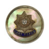 East Yorkshire Regiment Mother of Pearl & Silver Rim Sweetheart Brooch