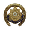 East Yorkshire Regiment Brass & Enamel Horseshoe Sweetheart Brooch