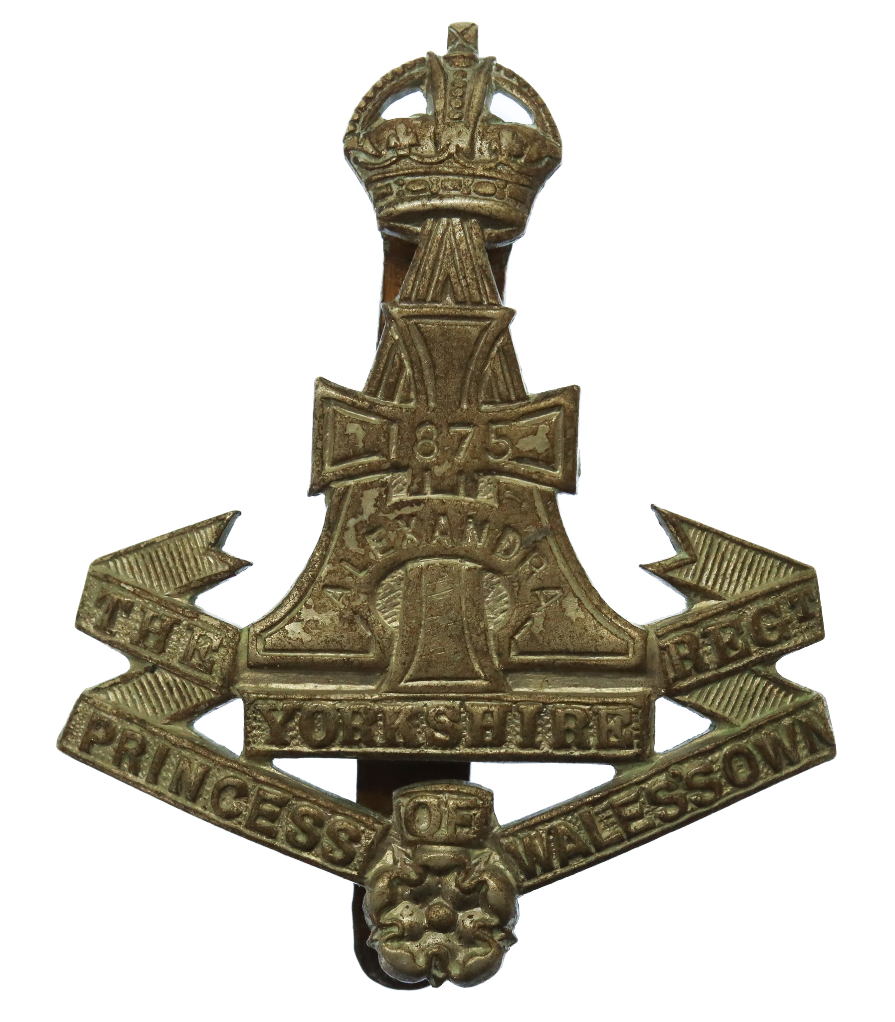 Yorkshire Regiment (Green Howards) Cap Badge - King's Crown