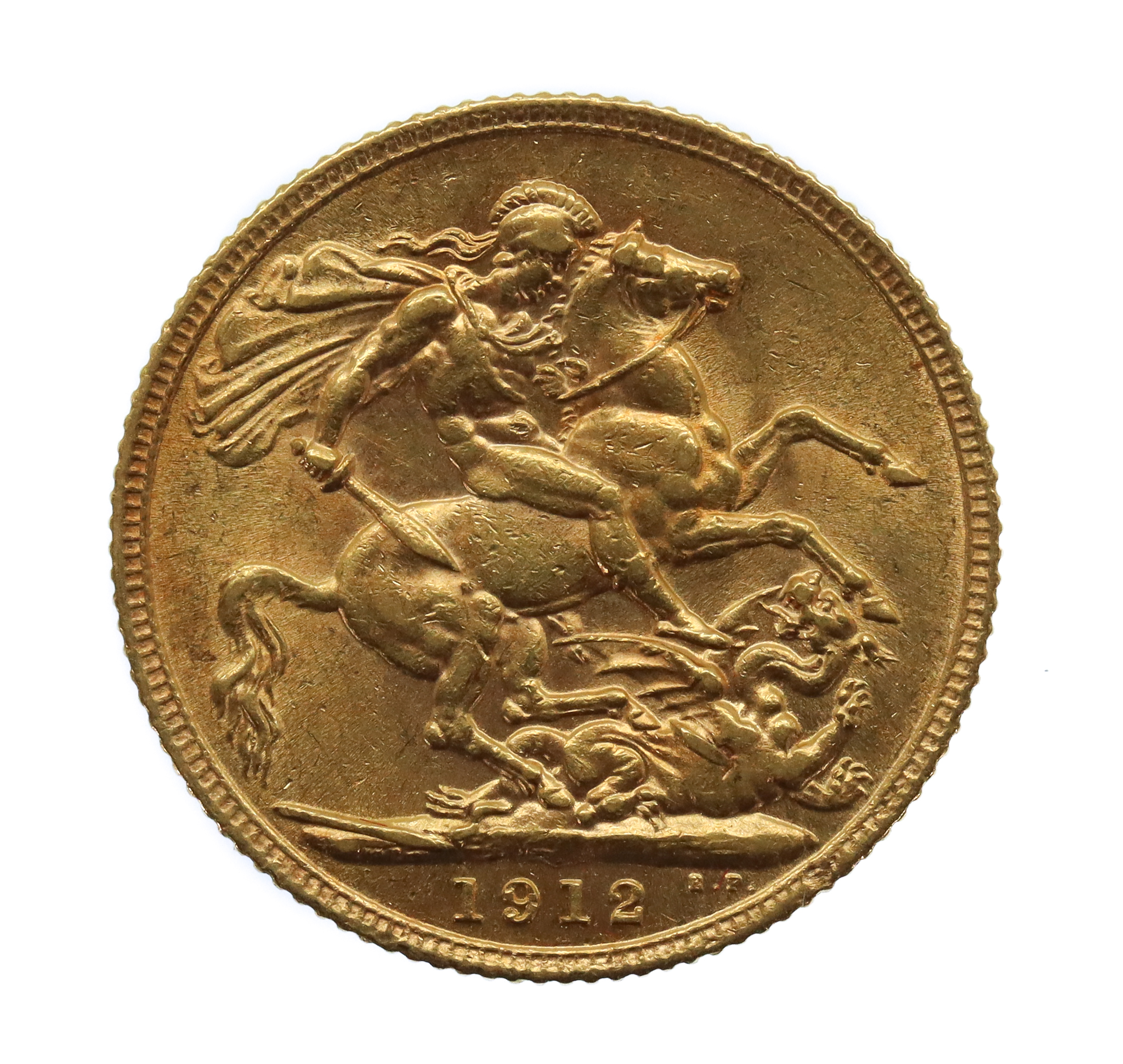 1912 George V 22ct Gold Full Sovereign Coin