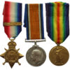 WW1 1914 Mons Star Medal Trio - Pte. R. Hyndman, 2nd Bn. Royal Scots