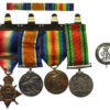 WW1 1914 Mons Star and Bar Medal Trio, WW2 Defence Medal and Silver War Badge - Pte. A.D. Anderson, 2nd Dragoon Guards