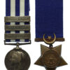 Egypt Medal (3 Clasps - Tel-El-Kebir, Suakin 1884, El-Teb_Tamaai) and Khedives Star 1882 Medal Pair - Pte. J. Johnson, 3rd King's Royal Rifle Corps