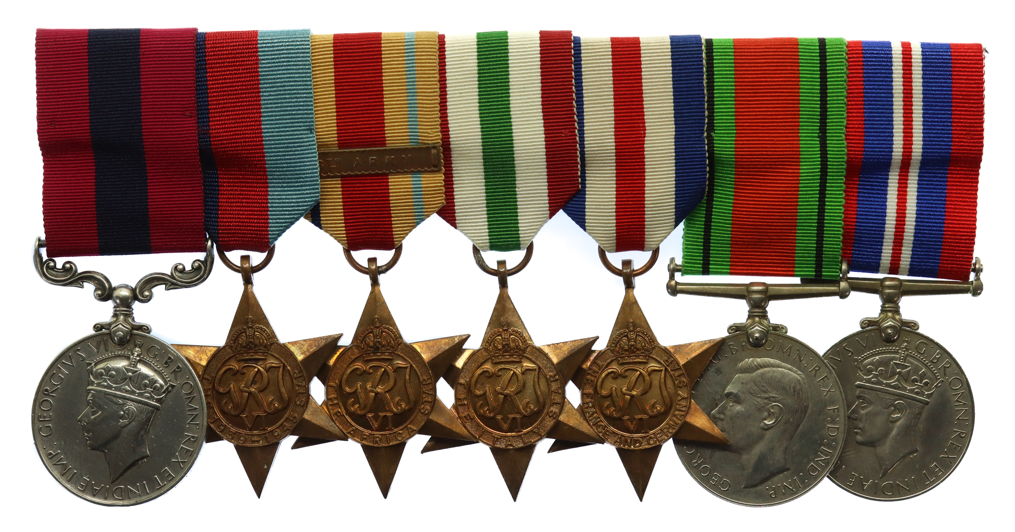 WW2 Mareth Line Distinguished Conduct Medal (immediate) Group of Seven - Pte. J. Hudson, Durham Light Infantry