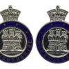 Pair of Monmouthshire Constabulary Enamelled Collar/Epaulette Badges