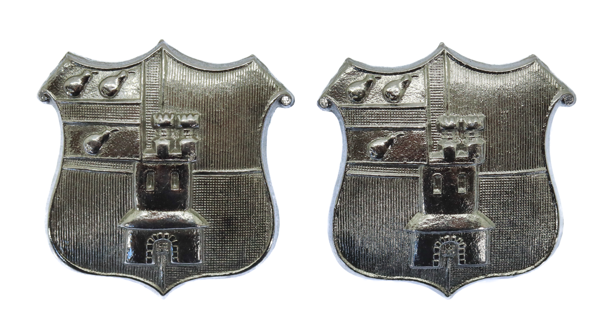 Pair of Worcester City Police Collar Badges