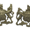 Pair of Salford City Police White Metal Collar Badges