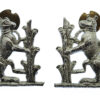 Pair of Warwickshire Constabulary Collar Badges