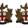 Pair of City of London Police Enamelled Collar Badges