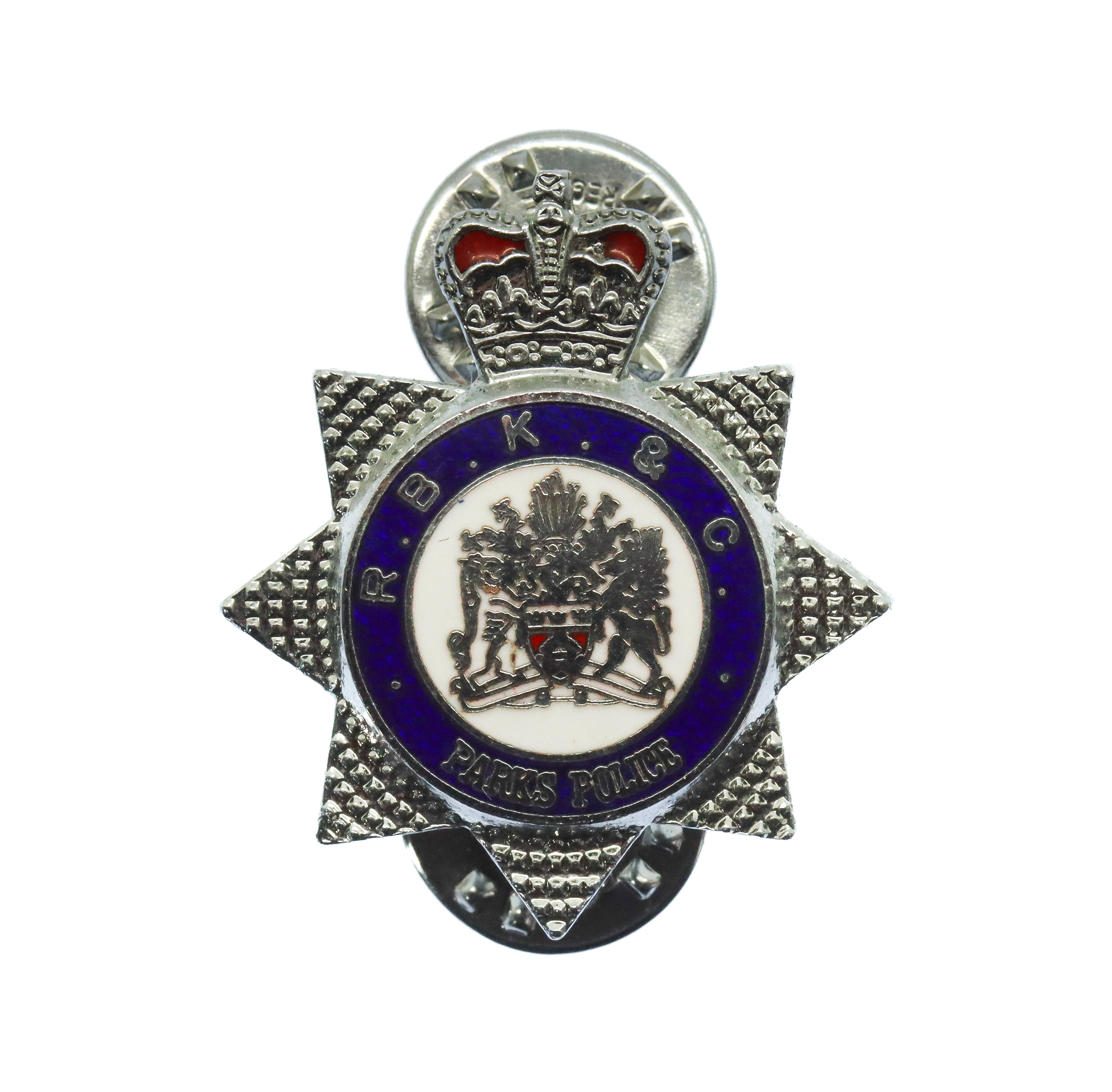 Royal Borough of Kensington & Chelsea Parks Police Enamelled Collar Badge - Queen's Crown