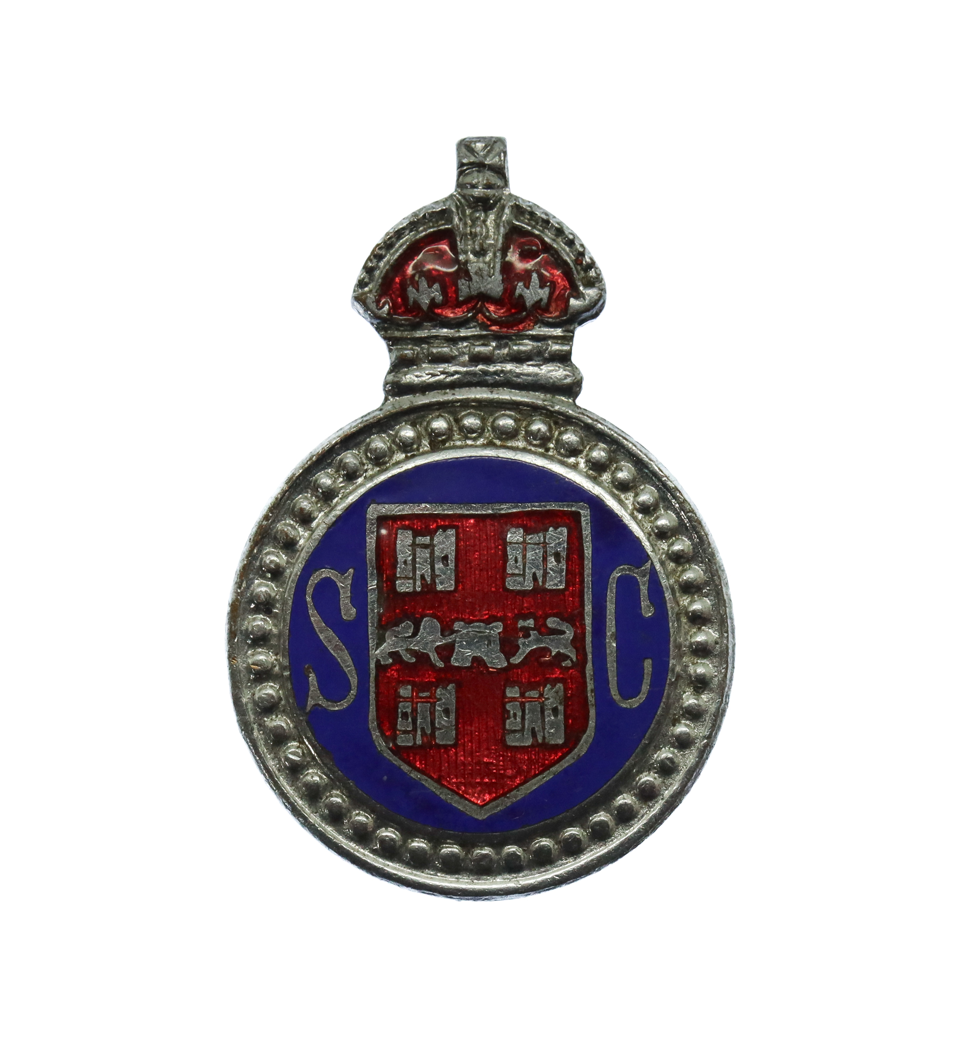 Winchester City Police Special Constabulary Enamelled Lapel Badge - King's Crown